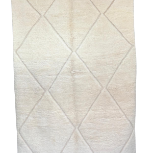 Tapis berbère Beni Ouarain blanc 3*2m