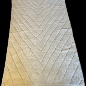 Tapis berbère Beni Ouarain Blanc 2.66*1.52m